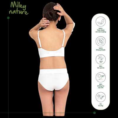Bộ Đồ Lót Bầu Vải Sợi Thiên Nhiên Cao Cấp Miley Nature Miley Lingerie BRB0203_PRB0200