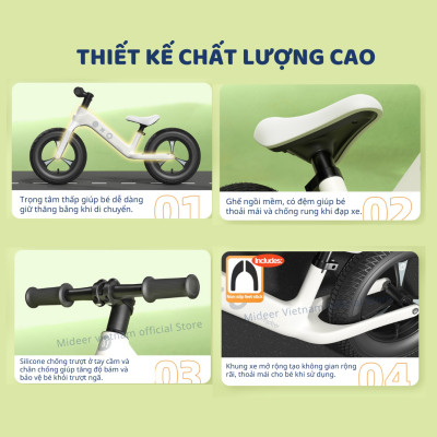 Xe Thăng Bằng Cho Bé Mideer Kid Bike Stand, Xe cân bằng cho bé trai, gái 2,3,4,5,6 tuổi