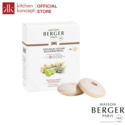 Maison Berger - Bộ tinh dầu xe hơi hương Wilderness Car - 2 cái