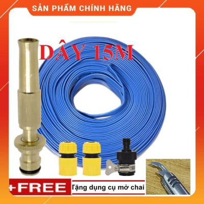 Vòi Xịt Rửa Xe️ Bộ dây vòi xịt nước rửa xe, tưới cây , tăng áp 3 lần, loại 15m 206587 cút sập,+ mở chai