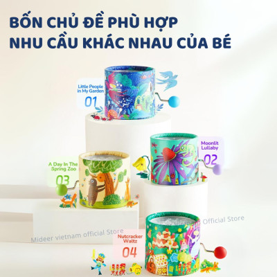 Hộp nhạc mini dây cót cho bé mideer Hand Crank Music Box