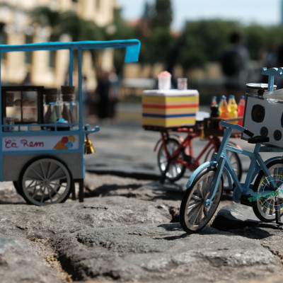 MÔ HÌNH TỰ LẮP RÁP DIY SÀI GÒN THU NHỎ - XE NƯỚC MÍA - HR01