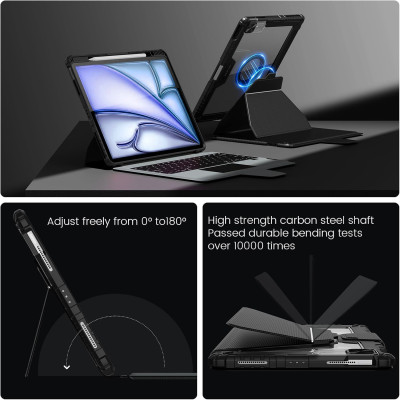 Bao Da Kèm Bàn Phím cho iPad Air 11 inch & iPad Air 13 inch M2 M3 2025/2024 Nillkin Bumper Link Combo Case Keyboard - Hàng Chính Hãng