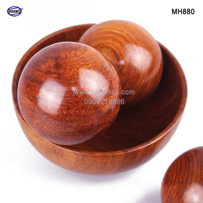 Combo 2 quả bi lăn tay gỗ hương để mộc (Đủ size) Mát xa giúp dẻo tay, chống mỏi toàn diện