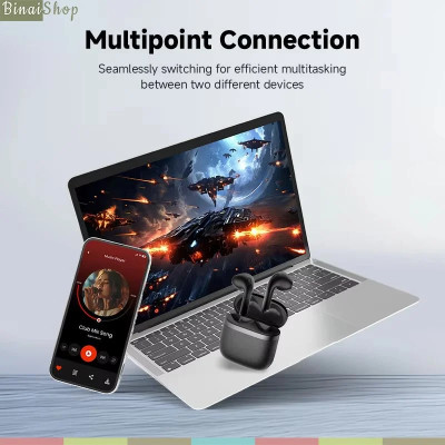 Edifier W200T - Tai Nghe TWS Không Dây Bluetooth 5.4 Kết Nối Đa Điểm, Chống Nước IP54, Thời Gian Sử Dụng 29 Giờ - Hàng chính hãng