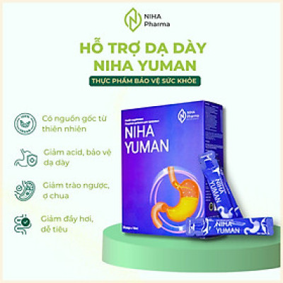 Thực phẩm bảo vệ sức khỏe Niha Yuman – Siro hỗ trợ dạ dày từ thảo dược thiên nhiên (Hộp 20 gói)