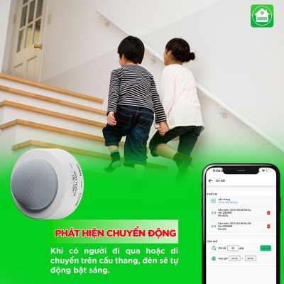 Cảm Biến Cầu Thang Hunonic ST02, Cảm Biến Điều Khiển Công Tắc Thông Minh Bật Đèn Cầu Thang - HNST02