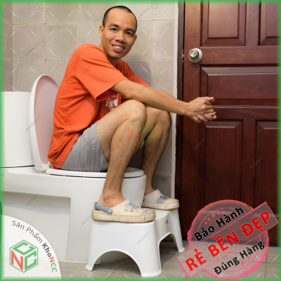 (Sức Khỏe) Ghế Kê Chân Toilet Bồn Cầu Khi Vệ Sinh KhoNCC Hàng Chính Hãng - Chống Táo Bón - Đường Ruột - Tê Chân - KLM-GKCT