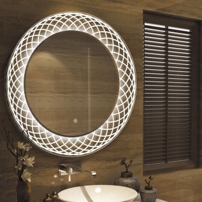 Gương treo phòng tắm cảm ứng Groves olympus Go - D600 mm (nút cảm ứng bật tắm)