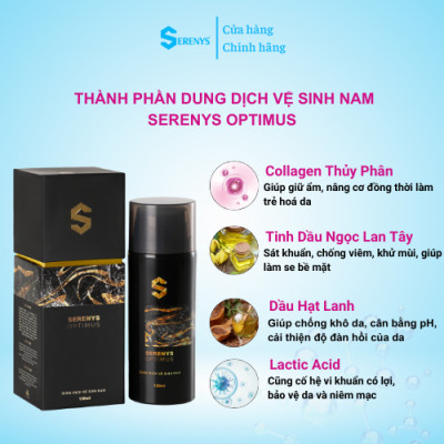 Combo 2 Gel vệ sinh nam Serenys Optimus 120ml - Dung dịch vệ sinh phụ khoa nam giới