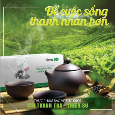 Thực phẩm bảo vệ sức khỏe Ích thanh trà - Thiên Sư, Cân bằng huyết áp, thanh nhiệt giải độc, ngủ ngon an thần, eo thon gọn dáng.