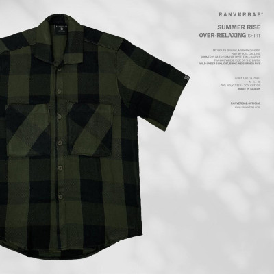 Áo Sơmi RANV RBAE ARMY OVER-RELAXING Xanh Rêu
