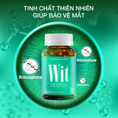 Combo 4 hộp WIT bổ mắt 30 viên tặng 1 hộp 15 viên