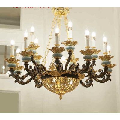 Đèn chùm ASTER kiểu dáng sang trọng 15 tay trang trí nhà cửa cao cấp - kèm bóng LED chuyên dụng.