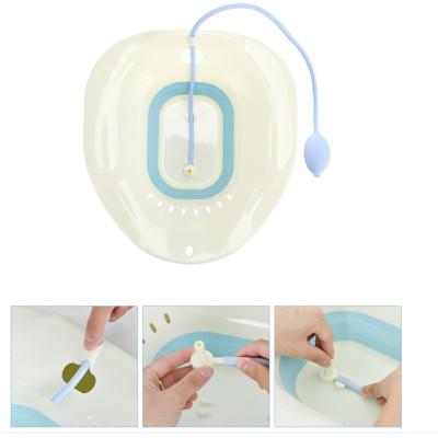 Chậu xông vùng kín sau sinh Song An Eco loại gấp gọn (chọn màu và vòi xịt)