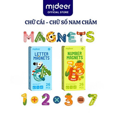 Chữ cái nam châm chữ số nam châm  cho bé Mideer Letter Magnets - Number Magnets