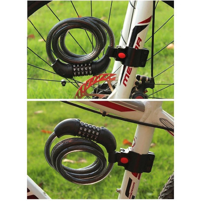 Khóa Xe Đạp, Xe Máy 5 Số, Siêu Bền, Khó Cắt  Có Thể Thay Đổi Mặt Khẩu Theo Ý Muốn- Hàng Chính Hãng