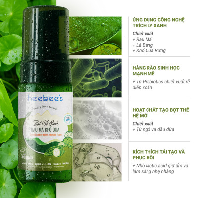 Bọt Vệ Sinh Rau Má Khổ Qua Rừng Thuần Chay Heebee
