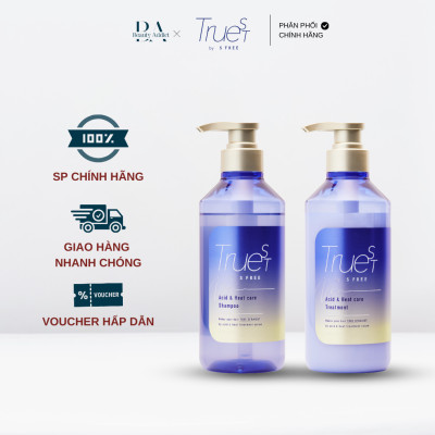 Dầu gội và dầu xả chăm sóc tóc nhiệt TRUEST BY S FREE Acid&Heat Care