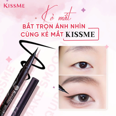 Bút Kẻ Mắt Nước Siêu Chống Trôi Nét Kẻ Siêu Sắc Mãnh Kissme Heroine Make Smooth Liquid Eyeliner (Màu Nâu)