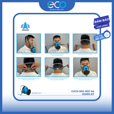 Mặt Nạ Bảo Hộ Koken G7 Kèm Lọc KGC-10L – Chống Độc Khi Xịt Thuốc, Phun Sơn