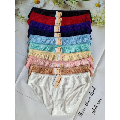 Set 10 quần lót nữ Mara Thun Lạnh phối ren Hàng Việt Nam(Từ 35kg đến 65kg)