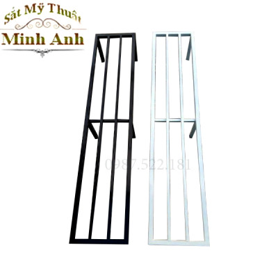 Kệ thép. Dài 100-120 cm. Rộng  20-25-30cm. Cao  10-15-20-25-30cm. 6 chân. 2 nan phụ. Hộp thép 2x2cm ( Hàng Chính Hãng )