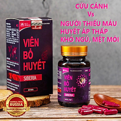 Viên Hổ Huyết Siberia"Chính hãng"- Bổ sung sắt cho người thiếu máu, phụ nữ mang thai và cho con bú, người sau phẫu thuật, mới ốm dậy 