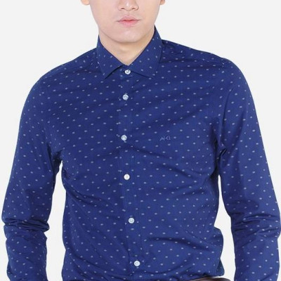 Áo sơ mi nam dài tay ALIGRO cổ bẻ dáng ôm body 100% chất cotton form slimfit ALGS148