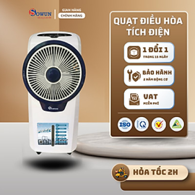 Quạt Tích Điện Điều Hòa SOWUN SW805S,Công Suất 40W Vừa Tích Điện Vừa Làm Mát Bằng Hơi Nước