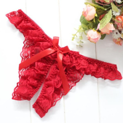 Quần lót lưới ren lọt khe - Màu đỏ