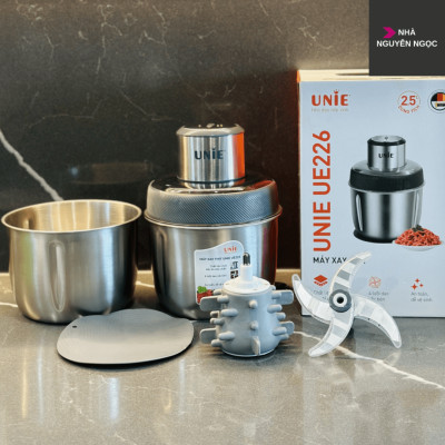 Máy Xay Thịt Unie UE226, 2.5Lit-300W, Kèm 2 Cối Inox 304, Hàng Chính Hãng