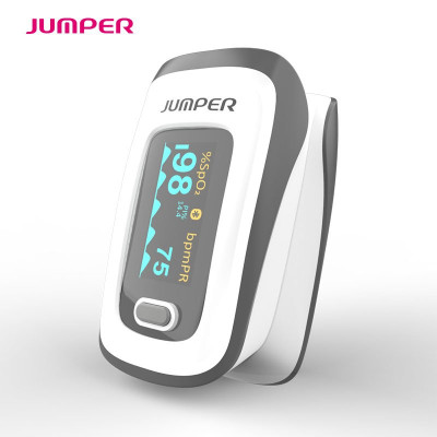 MÁY ĐO NỒNG ĐỘ OXY BÃO HÒA TRONG MÁU SPO2, PR, PI JUMPER JPD-500F Kết nối bluletooth với điện  thoại, màn hình OLED  ( FDA hoa kỳ chứng nhận ) 