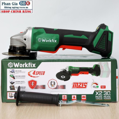 [chính hãƞg] Máy Mài Pin Workfix WF-AG100B Công Tắc Bóp,Chống Khởi Động Lại ,Chân Pin Phổ Thông, Lõi Đồng Bảo Hành 12T