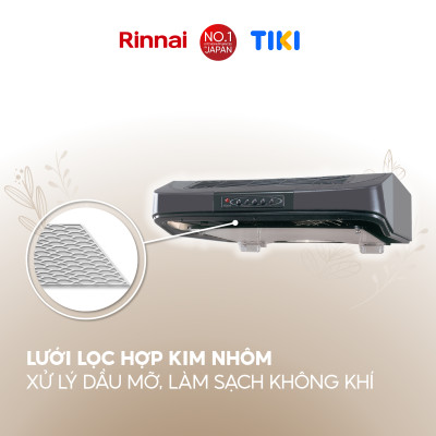 Máy hút mùi 70cm Rinnai RI-H7(Rc-G) than hoạt tính 161W - Hàng chính hãng.