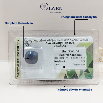 Viên đá Sapphire thiên nhiên HA-G000164