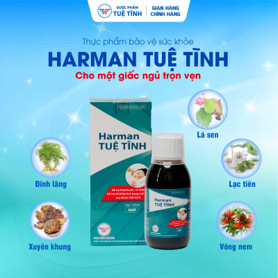 [Combo Mua 5 Tặng 1] Siro An Thần Ngủ Ngon Harman Tuệ Tĩnh - Giảm Lo Âu, Giúp Dễ Ngủ, Ngủ Sâu Giấc