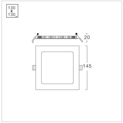 ĐÈN LED ÂM TRẦN VUÔNG LUMAX#RSPL130/W-9LED