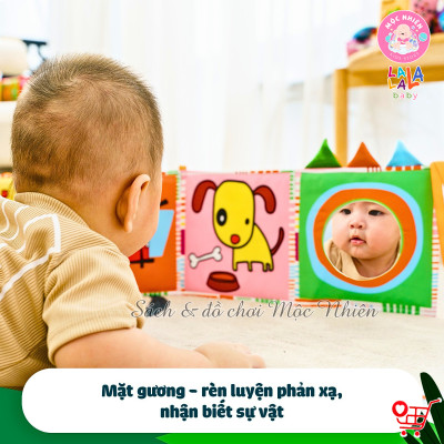 Sách Vải ZicZac Đa Tương Tác Kiêm Đồ Chơi Quây Cũi Kích Thích Thị Giác Cho Trẻ Sơ Sinh - Lalala Baby