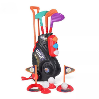Bộ đồ chơi gậy đánh golf mini cỡ lớn cho bé vui chơi vận động kèm túi xách có bánh xe dễ di chuyển, quà tặng sinh nhật