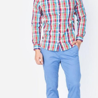 Áo Sơ Mi Nam Tay Dài Aligro Sọc Đỏ ALGS061