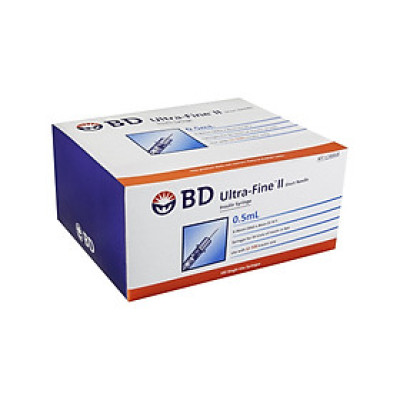 Hộp 100 Cây Bơm Kim Insulin Tiểu Đường 0.5ml BD ULTRA - FINE II SHORT NEEDLE 0.5ML/U100 - Chính hãng Made in USA