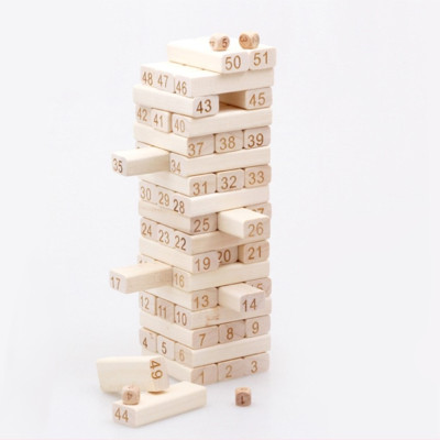 Bộ Rút Gỗ 51 Thanh Siêu Lớn T10 (Cao 28.5cm - 1 Thanh Dài 7.5cm)