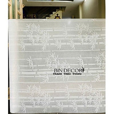 Decal dán kính trúc trắng mờ trang trí decor phòng khách văn phòng có sẵn keo