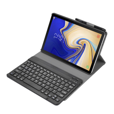 Bao da kèm bàn phím dành cho Samsung Galaxy Tab A7 Lite SM-T225, Tab A7 SM-T505, Tab A8 T295 2019 Bluetooth Keyboard Case có khay để bút chống sốc cao cấp - Hàng chính hãng.