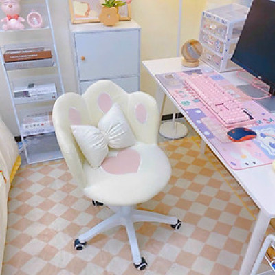 Ghế ngồi xoay công chúa Tundo ghế vương miện, ghế ngồi bàn trang điểm dễ thương 