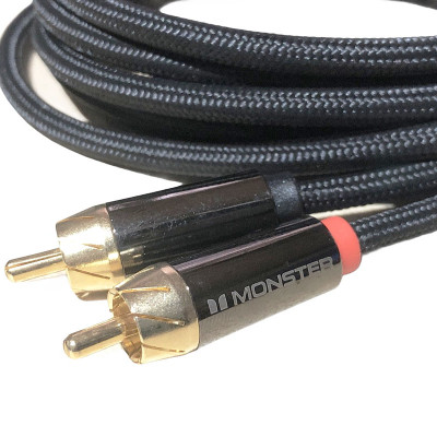 Cáp 3.5mm Ra 2 Đầu RCA Dùng Cho Điện Thoại, Laptop, Máy Tính Monster iCable 1000A - Hàng Nhập Khẩu