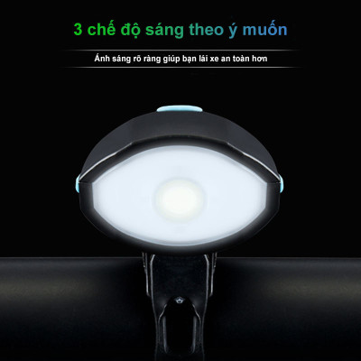 Đèn pin, đèn xe đạp siêu sáng, chống nước Rhino L102, pin sạc, 3 chế độ sáng, pin dài tới 4,5 tiếng - Hàng chính hãng