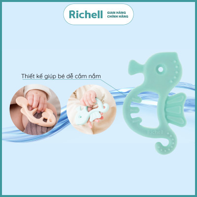 Gặm nướu silicone nguyên khối Richell Nhật Bản sinh vật biển gặm nướu đồ chơi cho bé | Baby