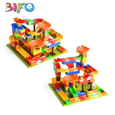 Bộ đồ chơi lắp ráp cầu trượt thả bi sáng tạo 128 chi tiết